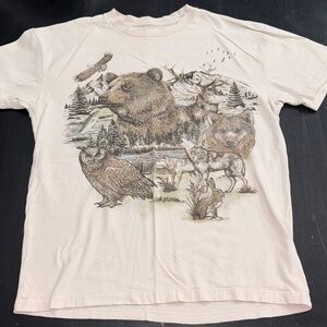 men’s abercrombie & fitch short sleeve t shirt wildlife print size large